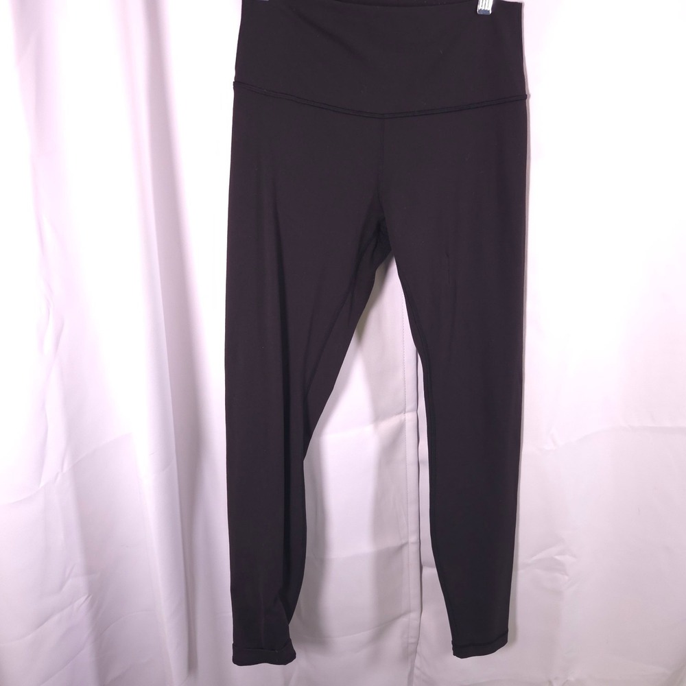 Lululemon Black High Rise Ankle Cropped Leggings No Pocket Women's‎ S/M 27-31x27